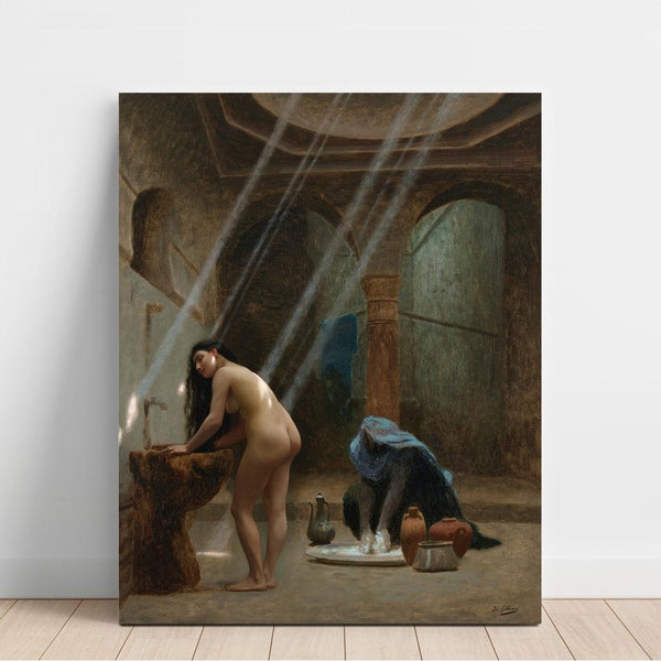 Reproduktion af maleriet En maurisk bad, skitse - Jean-Léon Gérôme