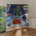 Reproduktion af maleriet En rød bison om vinteren - Franz Marc