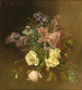 En buket blomster med syrener og roser - Josefine Swoboda — visning af kunstværket