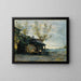 Reproduktion af maleriet af et café i Vaugirard af Jean-Baptiste Camille Corot
