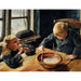 Reproduktion af maleriet En dreng og en pige ved frokosttid - Laurits Andersen Ring