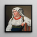 Une Ciociara, portræt af en romersk bondekone - Christoffer Wilhelm Eckersberg — indrammet kunstværk på væggen