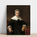 Reproduktion af maleriet En kvinde, der holder en rose - Rembrandt van Rijn