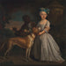 En ung pige med en hund og en pages - Bartholomew Dandridge — vist i et interiør