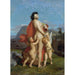 Reproduktion af maleriet En ung nymfe drillet af putti - Jean-Léon Gérôme
