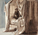 En scene med skygge, studie til billedet Niels Ebbesen og Grev Gert udstillet i 1868 - Carl Bloch — visning af kunstværket