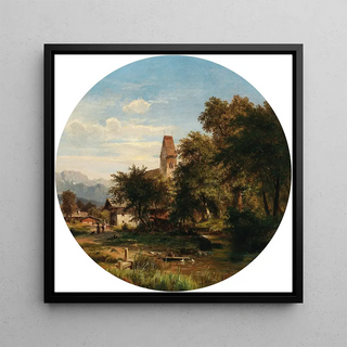 Ludwig Halauska - A Scene in the Lower Inn Valley.webp