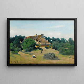 En gård i Saint-Martin-du-Bon-Fossé af Jean-Baptiste Camille Corot
