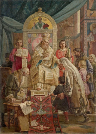 Uro Predi - Saint Sava blesses Srpad.webp