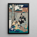 Acte I Enya og Dame Kaoyo Forsøger at pacificere Wakasanosuke og Moronao - Utagawa Kunisada Toyokuni III — indrammet kunstværk på væggen