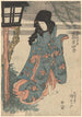 Skuespiller Iwai Hanshirô i rollen som Oito - Utagawa Kunisada Toyokuni III — visning af kunstværket