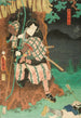 Skuespiller i rollen som Toriyama Akisaku i stykket Shiranui Monogatari - Utagawa Kunisada Toyokuni III — visning af kunstværket