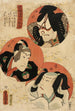 Skuespillere Ichikawa Danjr V og Akushichibei Kagekiyo Ichikawa Danjr VI og Hanakawado Sukeroku og Ichikawa Kodanji IV og Kitsune Tadanobu - Utagawa Kunisada Toyokuni III — visning af kunstværket