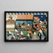 skuespillere, der ser på votivebilleder af sig selv - Utagawa Kunisada Toyokuni III — indrammet kunstværk på væggen