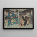 Utagawa Kunisada Toyokuni III - Aktører i rollerne som Ohatsu og Iwafuji — indrammet kunstværk på væggen