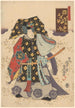 En skuespiller med en udsøgt kjole - Utagawa Kunisada Toyokuni III — visning af kunstværket