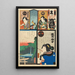 Brigade Extra Bangai ji Aktører Segawa Senjo en Kuzunoha og Kawarazaki Gonjr I en Abe no Yasuna - Utagawa Kunisada Toyokuni III — indrammet kunstværk på væggen
