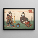 Huit figurative scener Sugata Hakkei Pl1 - Utagawa Kunisada Toyokuni III — indrammet kunstværk på væggen