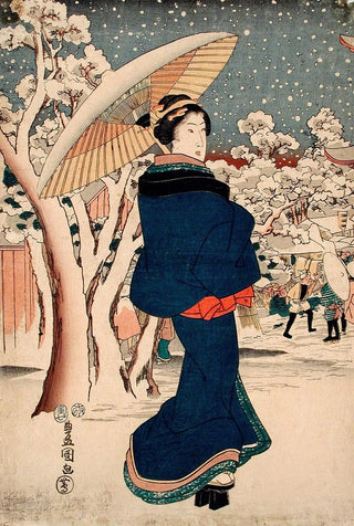 Utagawa Kunisada Toyokuni III - Famous Places in the Eastern Capital The Yearend Fair at Asakusa.webp