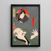 Hayano Kanpei og Landmanden Yoichibei - Utagawa Kunisada Toyokuni III — indrammet kunstværk på væggen