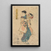 Ichikawa Kyuzo, der spiller rollen som Shodayu - Utagawa Kunisada Toyokuni III — indrammet kunstværk på væggen