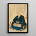 Portrait Mindesmærke af Hiroshige - Utagawa Kunisada Toyokuni III — indrammet kunstværk på væggen