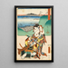 Minakuchi Vue Panoramique du Mont Iwafuri - Utagawa Kunisada Toyokuni III — indrammet kunstværk på væggen