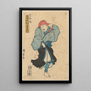 Utagawa Kunisada Toyokuni III - Monk One of the Six Great Poets Kisen Playing the Role of Nakamura Utaemon.webp