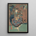 Nakamura Shikan i rollen som Huwa Hanzaemon - Utagawa Kunisada Toyokuni III — indrammet kunstværk på væggen