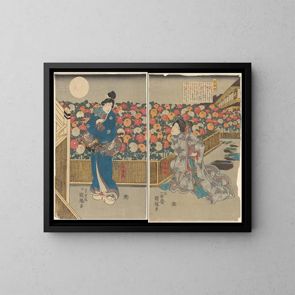 Yoshiwara - Utagawa Kunisada Toyokuni III | Maleri — indrammet kunstværk på væggen