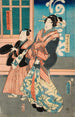Ofuji de Miya og hans tjener Tsuruya Denzō - Utagawa Kunisada Toyokuni III — visning af kunstværket