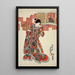 Poème de Kamakura Udaijin - Utagawa Kunisada Toyokuni III — indrammet kunstværk på væggen