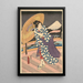 Scène pluvieuse sur un pont - Utagawa Kunisada Toyokuni III — indrammet kunstværk på væggen