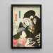 Første scene fra stykket Chūshingura, Kō no Moronao og Kaoyo Gozen - Utagawa Kunisada Toyokuni III — indrammet kunstværk på væggen
