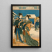 Sne - Utagawa Kunisada Toyokuni III — indrammet kunstværk på væggen