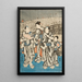 Célébration d'été à Edo - Utagawa Kunisada Toyokuni III — indrammet kunstværk på væggen