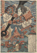 Taira no Tomomori og ankeret - Utagawa Kunisada Toyokuni III — visning af kunstværket
