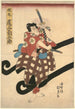 Skuespiller Ichikawa Danjūrō i rollen som Matsumaru - Utagawa Kunisada Toyokuni III — visning af kunstværket