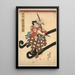 Skuespiller Ichikawa Danjūrō i rollen som Matsumaru - Utagawa Kunisada Toyokuni III — indrammet kunstværk på væggen