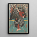 Skuespiller Ichikawa Danjūrō i ternet costume - Utagawa Kunisada Toyokuni III — indrammet kunstværk på væggen