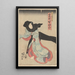skuespiller Iwai Hanshirō i rollen som Oito - Utagawa Kunisada Toyokuni III — indrammet kunstværk på væggen