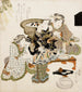 L'acteur Onoe Kikugorō III ved tecaféen Umemoto - Utagawa Kunisada Toyokuni III — visning af kunstværket