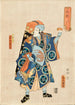 Ichikawa Danjr IX som salgsmand for salve i Toraya Tkichi - Utagawa Kunisada Toyokuni III — visning af kunstværket