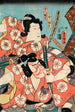 Toneri Umemaru og Toneri Sakuramaru fra stykket Sugawara Denj Tenarai Kagami - Utagawa Kunisada Toyokuni III — visning af kunstværket