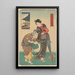 To kvinder Ungdom og alderdom - Utagawa Kunisada Toyokuni III — indrammet kunstværk på væggen