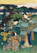 Kontemplation af blomsterne på abrikostræet - Utagawa Kunisada Toyokuni III — visning af kunstværket