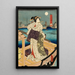 Hvid - Utagawa Kunisada Toyokuni III — indrammet kunstværk på væggen