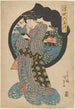 Kvinde, der lægger makeup - Utagawa Kunisada Toyokuni III — visning af kunstværket