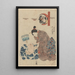 Kvinde, der passer en spædbarn - Utagawa Kunisada Toyokuni III — indrammet kunstværk på væggen