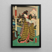 Gult maleri - Utagawa Kunisada Toyokuni III — indrammet kunstværk på væggen